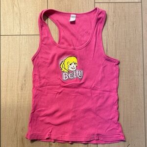 Vintage Betty & Veronica Pink Tank Top
